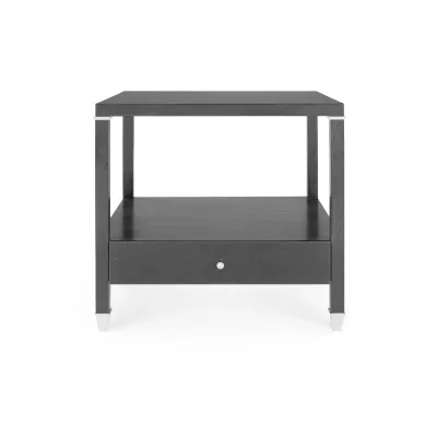 Alessandra 1-Drawer Side Table Black