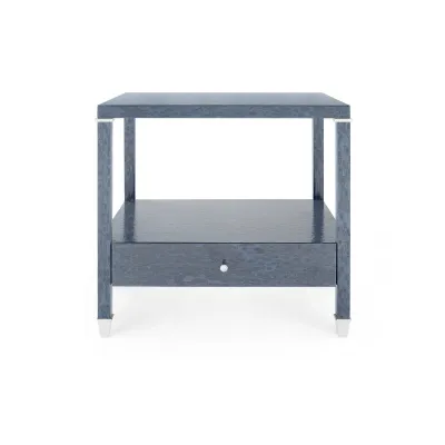 Alessandra 1-Drawer Side Table Deep Navy