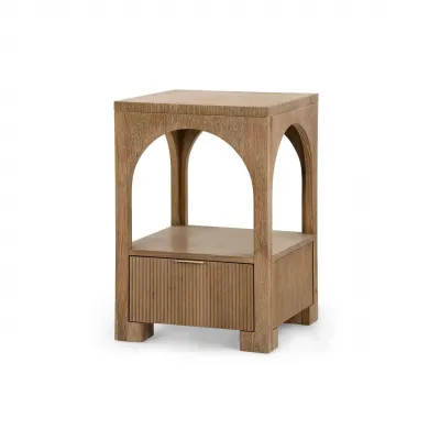 Arcadia Soft Glow Oak 1-Drawer Side Table
