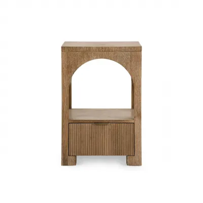 Arcadia Soft Glow Oak 1-Drawer Side Table
