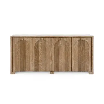 Arcadia Soft Glow Oak 4-Door Cabinet