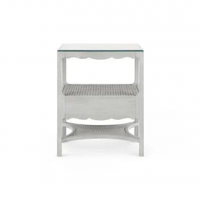 Arianna 1-Drawer Side Table Soft Gray