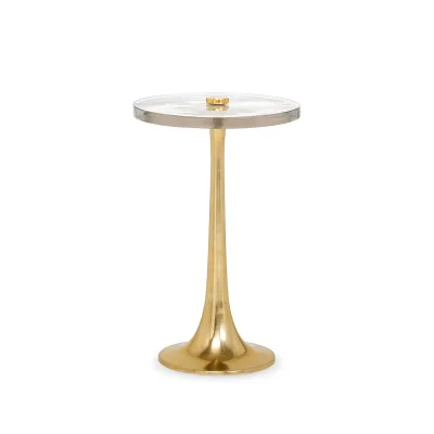 Antonia Side Table Polished Brass