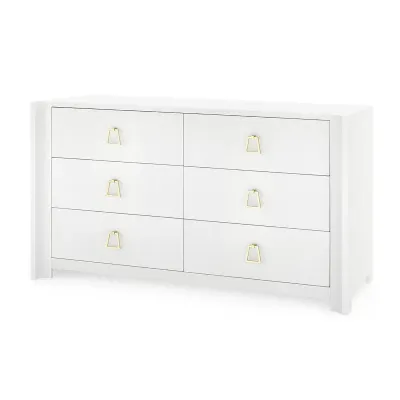Audrey Cream 6-Drawer Extra Large