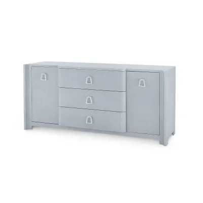 Audrey 3-Drawer & 2-Door Cabinet Washed Winter Gray