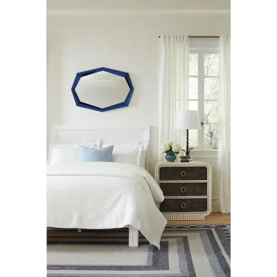 Avery Sapphire Blue Octagonal Mirror