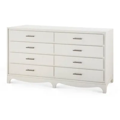 Barrett Sand White 8-Drawer Extra Large