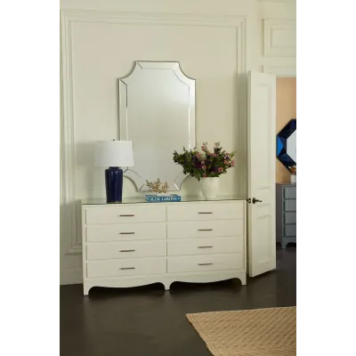 Barrett Sand White 8-Drawer Extra Large