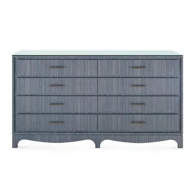 Barrett Denim Mist 8-Drawer with Glass Top Extra Large