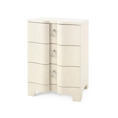 Bardot 3-Drawer Side Table Canvas Cream