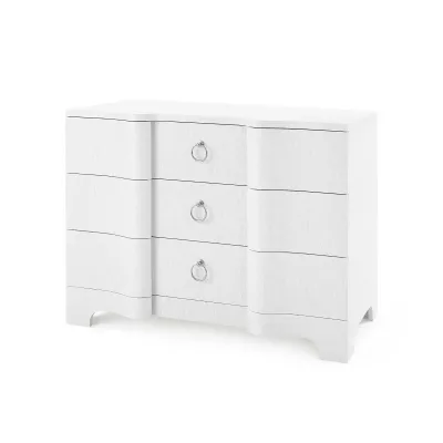 Bardot Large 3-Drawer Chiffon White
