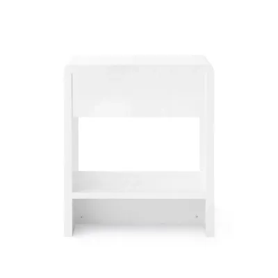 Benjamin 1-Drawer Side Table White Pearl