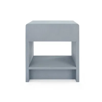 Benjamin Linen 1-Drawer Side Table Winter Gray