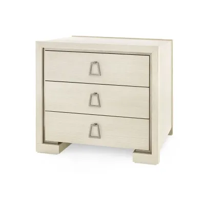 Blake Blanched Oak 3-Drawer Side Table