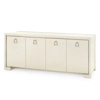 Blake Blanched Oak 4-Door Cabinet