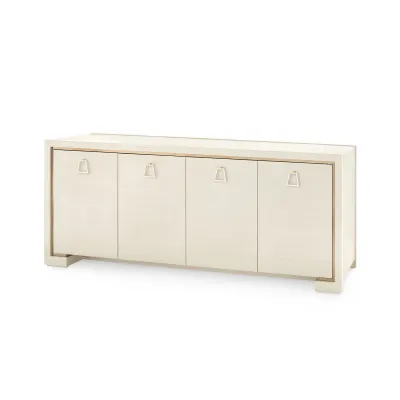 Blake 4-Door Cabinet Blanched Oak