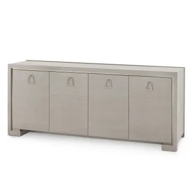 Blake Taupe Gray 4-Door Cabinet