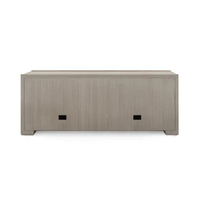 Blake 4-Door Cabinet Taupe Gray