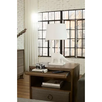 Bruno Plaster White Lamp Without Shade