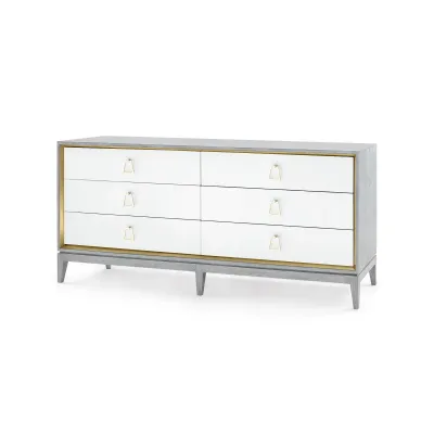 Cameron Extra Large 6-Drawer Soft Gray