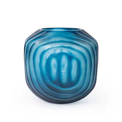 Circle Small Vase, Frost Blue