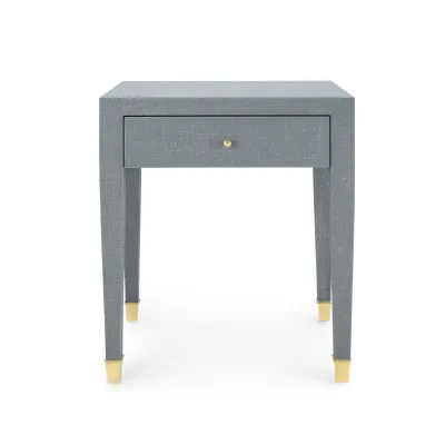 Claudette 1-Drawer Side Table Washed Winter Gray
