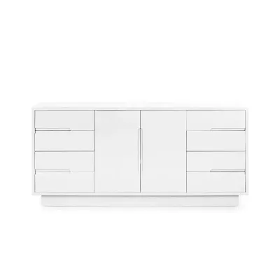 Cora 8-Drawer & 2-Door Cabinet, Soft White