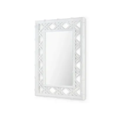 Clara Ghost White Rectangular Mirror