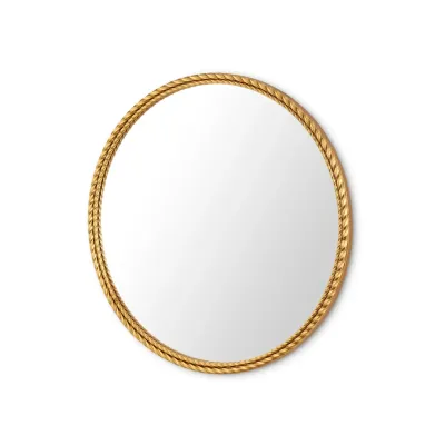 Cordelia Gold Leaf Round Mirror Large