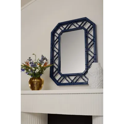Callista Marine Blue Octagonal Mirror