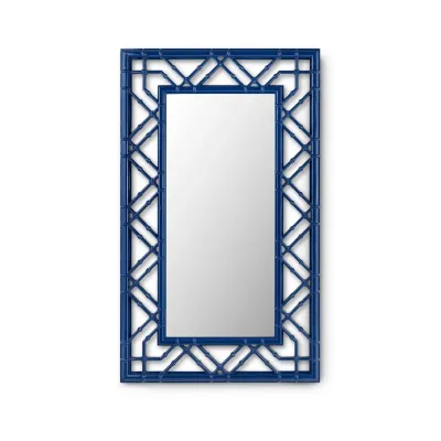 Callista Marine Blue Rectangular Mirror Large