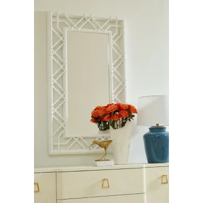 Callista Ghost White Recatangular Mirror Large