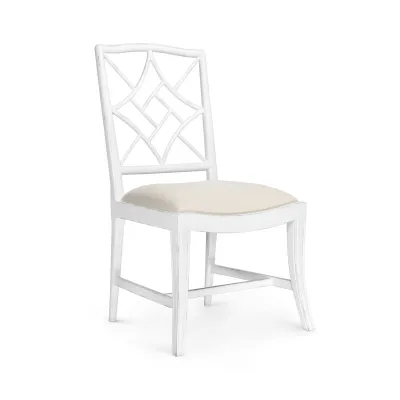 Evelyn Side Chair Distressed Eggshell White