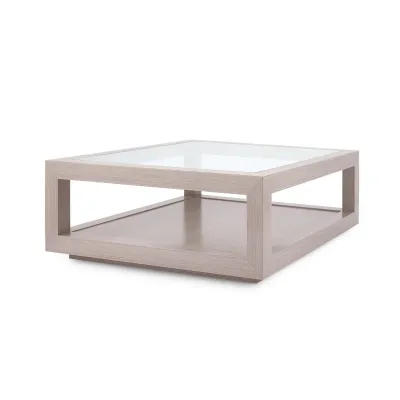 Gavin Large Square Coffee Table Taupe Gray