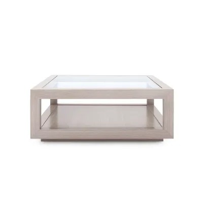 Gavin Large Square Coffee Table Taupe Gray