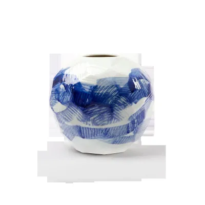 Hatch Vase Blue and White