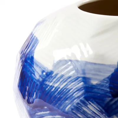 Hatch Vase Blue and White