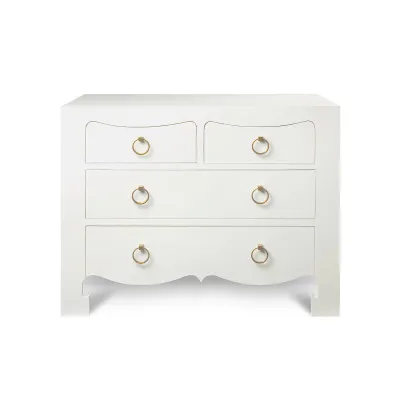 Jacqui Large 4-Drawer Chiffon White