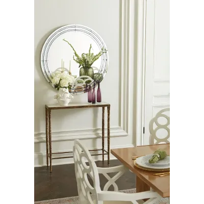 Jude Clear and Gray Round Mirror