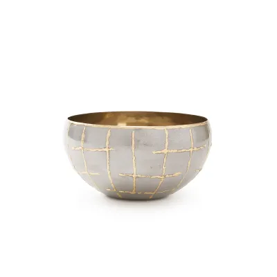 Loom Medium Bowl Silver and Brass