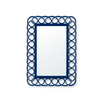 Loop Marine Blue Rectangular Mirror