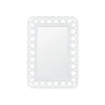 Loop Ghost White Rectangular Mirror