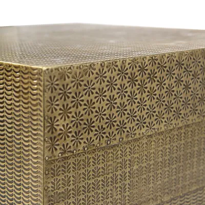 Majorel Side Table Antique Brass