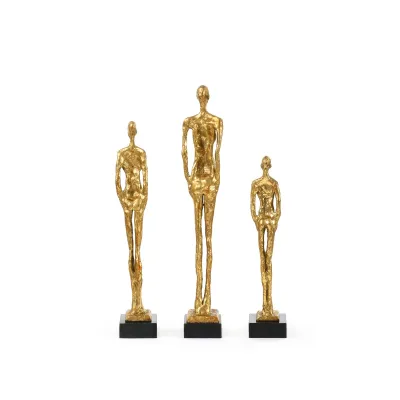 Miles Statues - Set of 3 Statues Gold Leaf