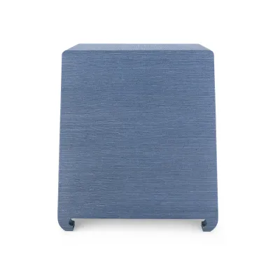 Ming 2-Drawer Side Table Navy Blue