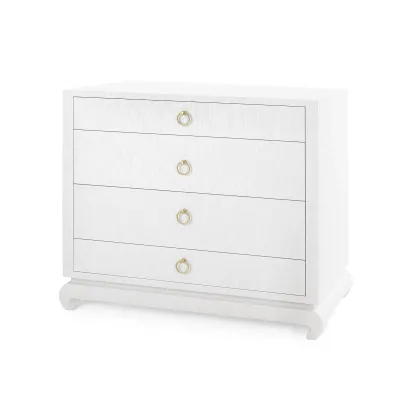 Ming Large 4-Drawer Chiffon White