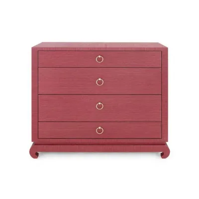 Ming Large 4-Drawer Red