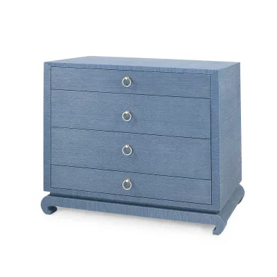 Ming Large 4-Drawer Navy Blue