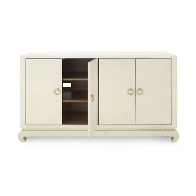 Meredith 4-Door Cabinet Canvas Cream