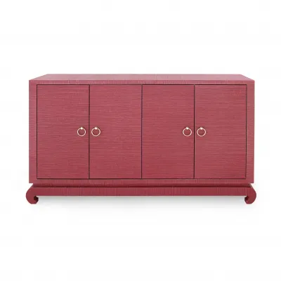 Meredith 4-Door Cabinet Red